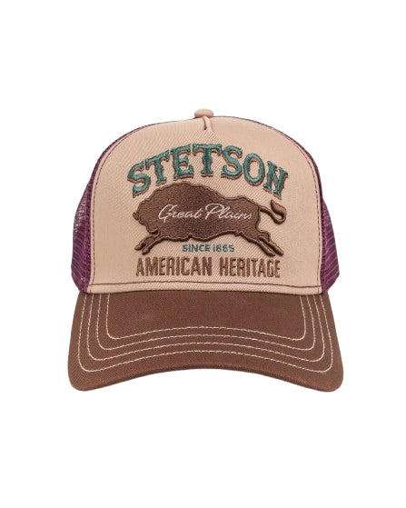 Stetson - Trucker keps Tjur - Great Plains - Brun/Lila