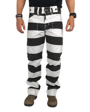 Pike Brothers - Canvas Byxor Randiga - 1936 Chopper Pant Alcatraz - Vit/Svart