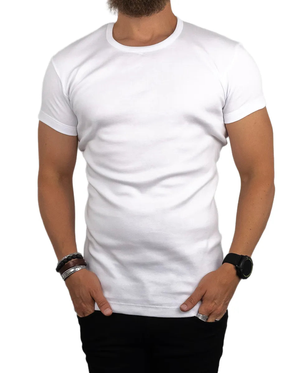 Pike Brothers - 2 Pack T-Shirt - 1947 Rundhals set - Vit