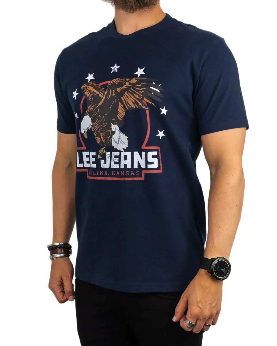 Lee - T-Shirt - Örn - Navy Blå