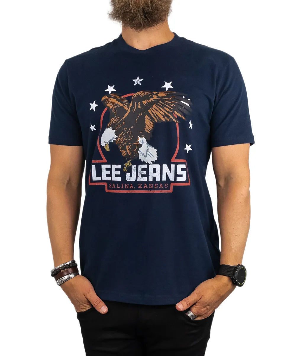 Lee - T-Shirt - Örn - Navy Blå