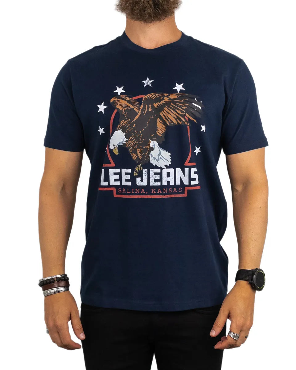 Lee - T-Shirt - Örn - Navy Blå