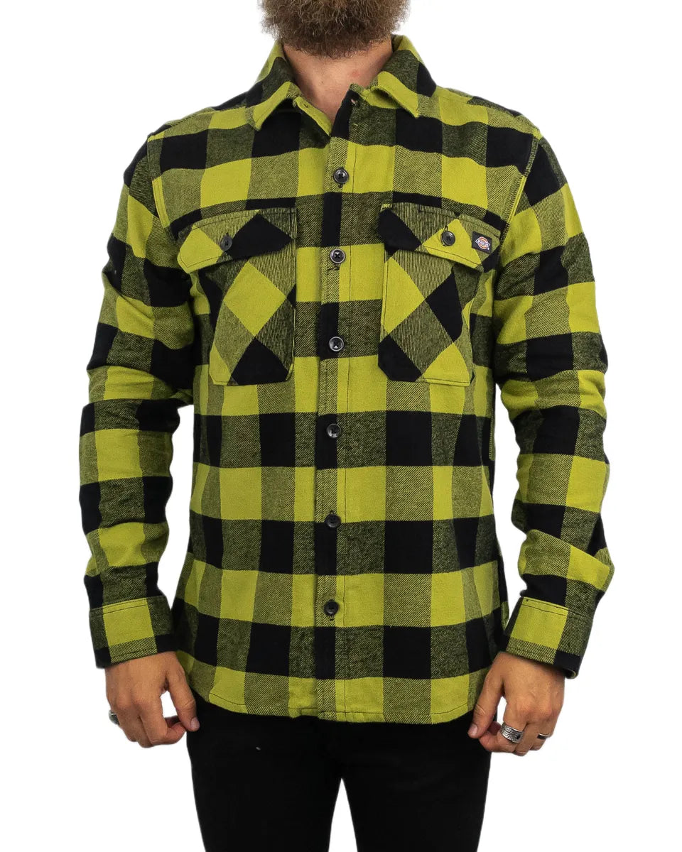 Dickies - Flanellskjorta Rutig - Sacramento Evergreen - Grön