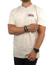 Brixton - T-Shirt - Blå blixt - Lightning - Beige