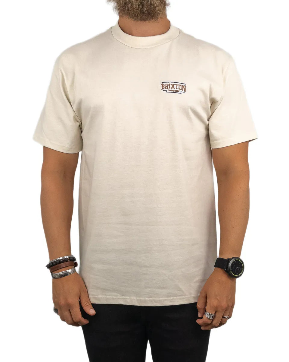 Brixton - T-Shirt - Pierson - Gräddvit