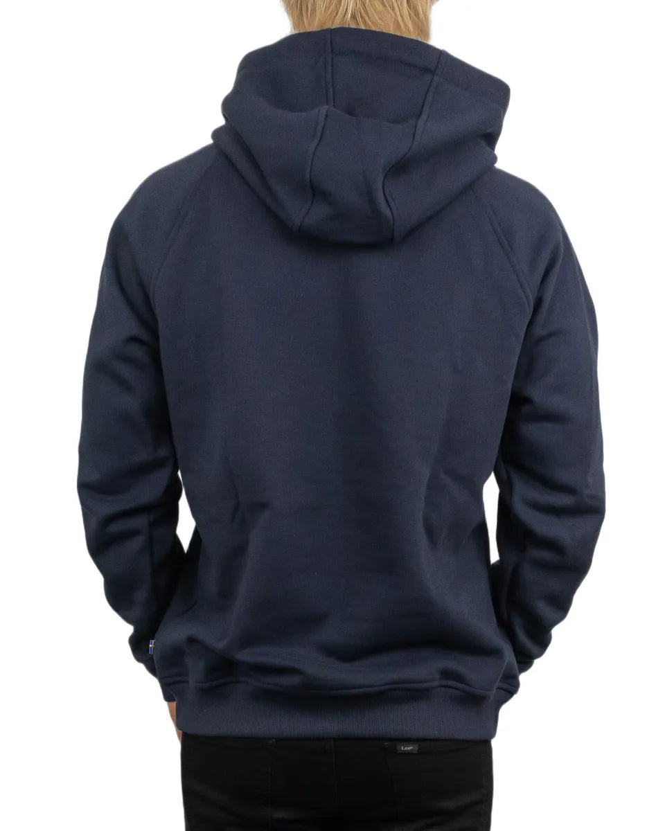 Fjällräven - Hoodie - Stitched Logo - Marinblå