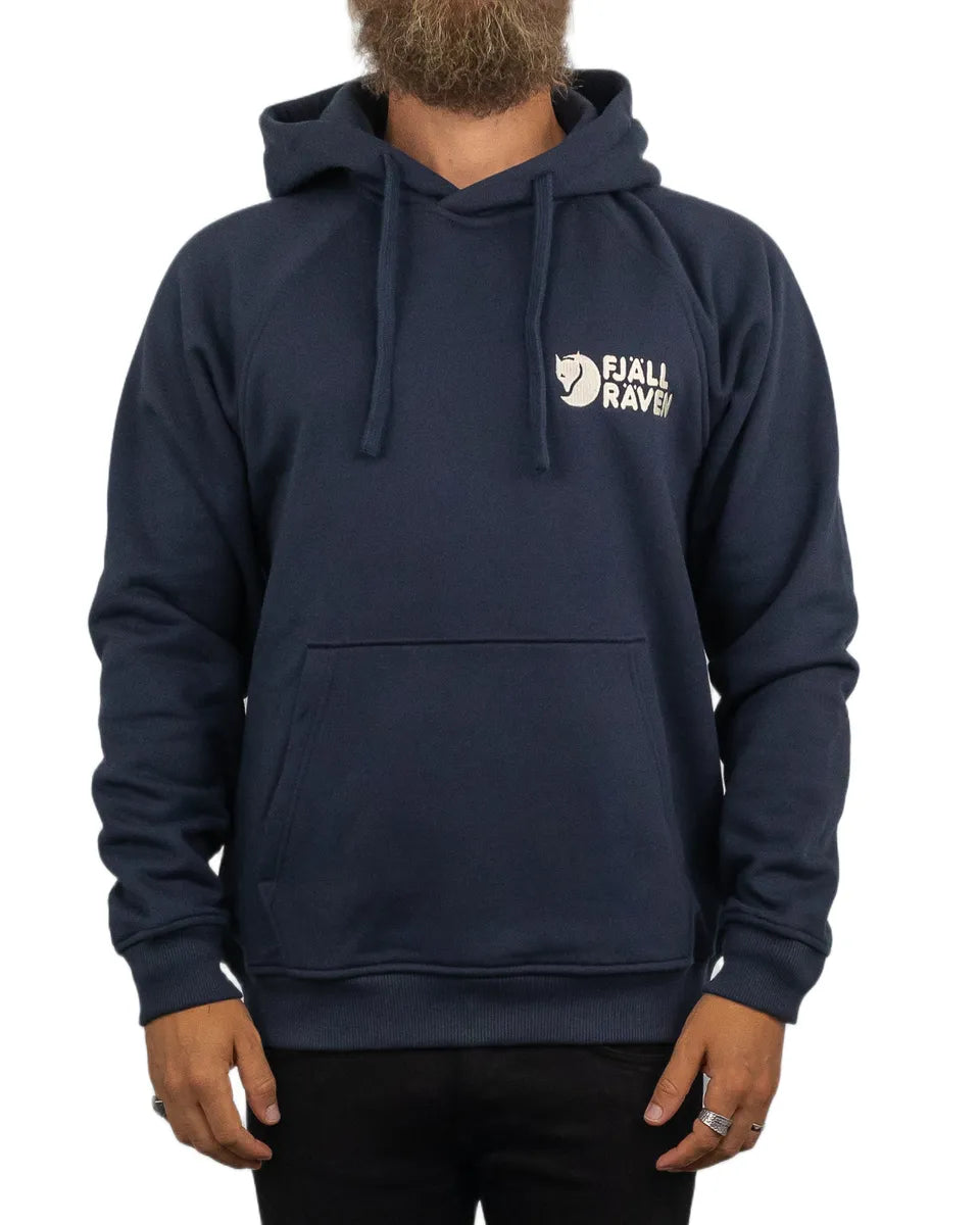 Fjällräven - Hoodie - Stitched Logo - Marinblå