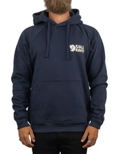 Fjällräven - Hoodie - Stitched Logo - Marinblå