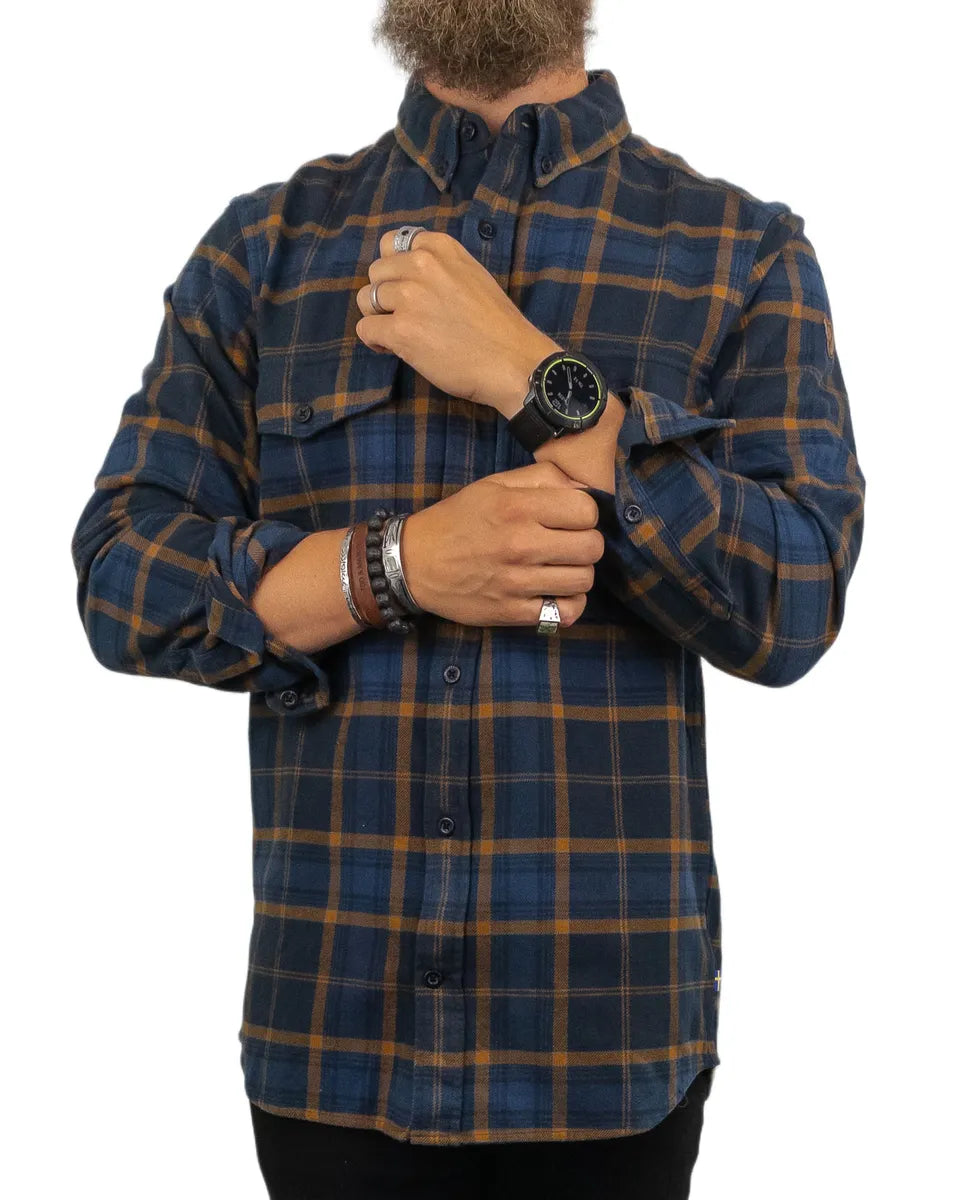 Fjällräven - Flanellskjorta Rutig - Övik - Blå