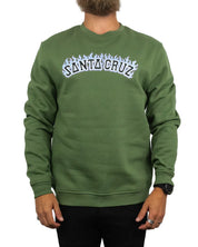 Santa Cruz - Sweatshirt - Burn Collegiate - Grön