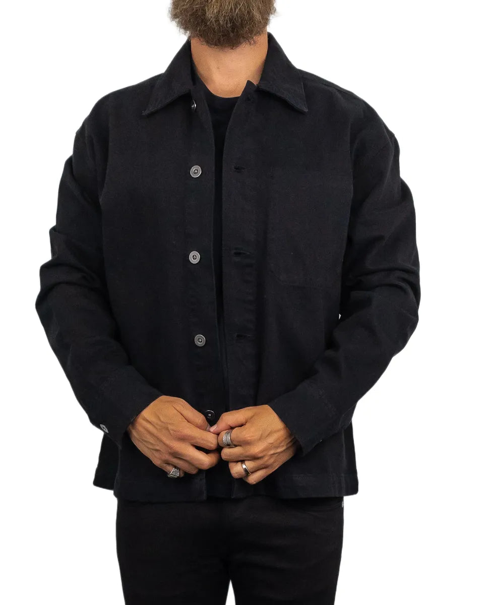 Resteröds - Canvas Jacka - Overshirt Armstrong - Svart