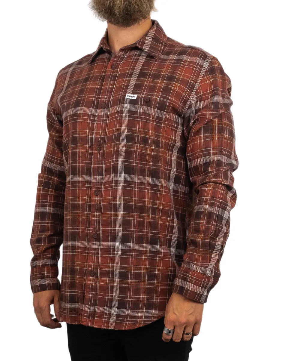 Wrangler - Skjorta Rutig - Fired - Röd