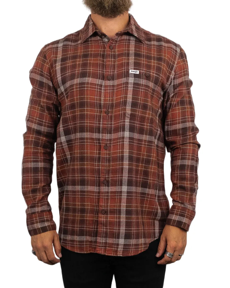 Wrangler - Skjorta Rutig - Fired - Röd