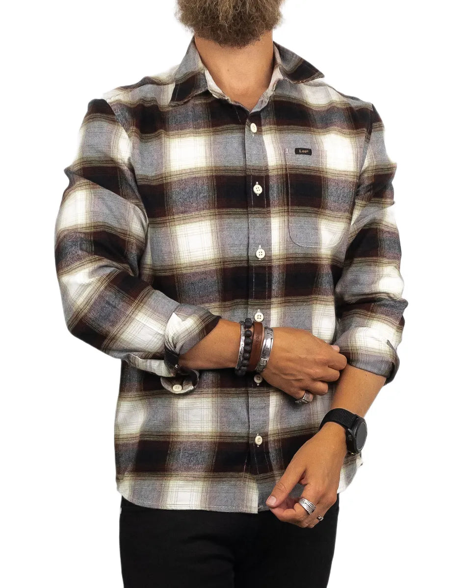 Lee - Skjorta Rutig - Brentwood - Svart/Beige