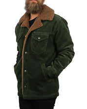 Wrangler - Manchester Jacka Sherpafodrad - Wrange Coat - Grön/Brun