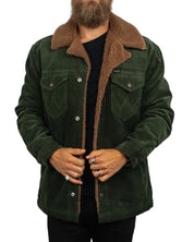 Wrangler - Manchester Jacka Sherpafodrad - Wrange Coat - Grön/Brun