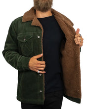 Wrangler - Manchester Jacka Sherpafodrad - Wrange Coat - Grön/Brun