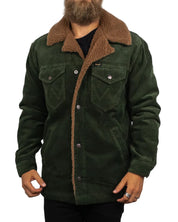 Wrangler - Manchester Jacka Sherpafodrad - Wrange Coat - Grön/Brun
