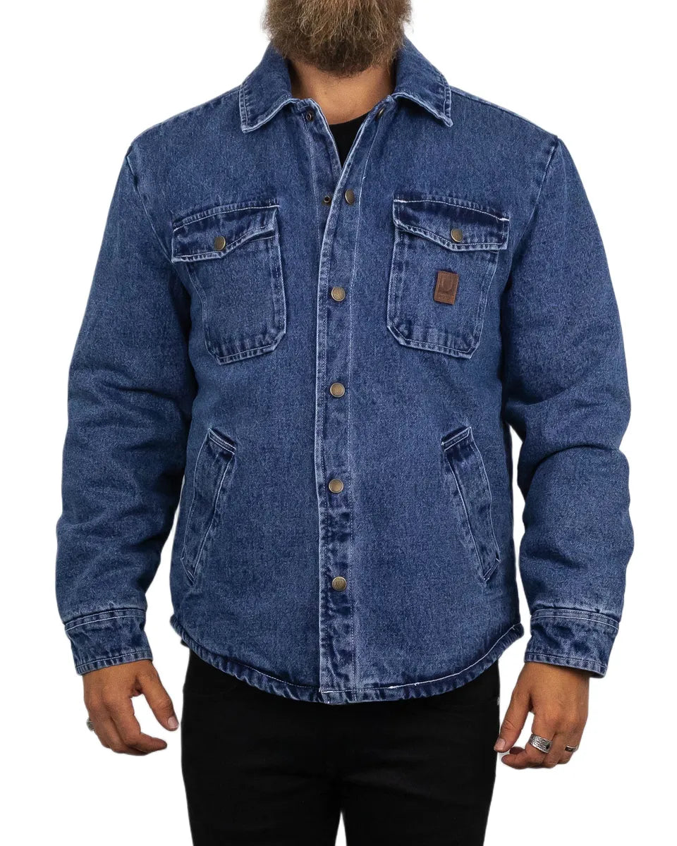 Brixton - Fodrad Jeansjacka - Durham - Blå