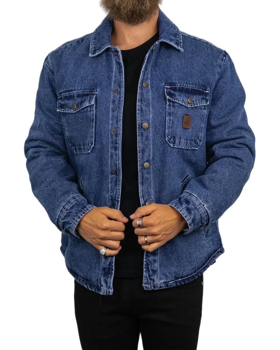Brixton - Fodrad Jeansjacka - Durham - Blå
