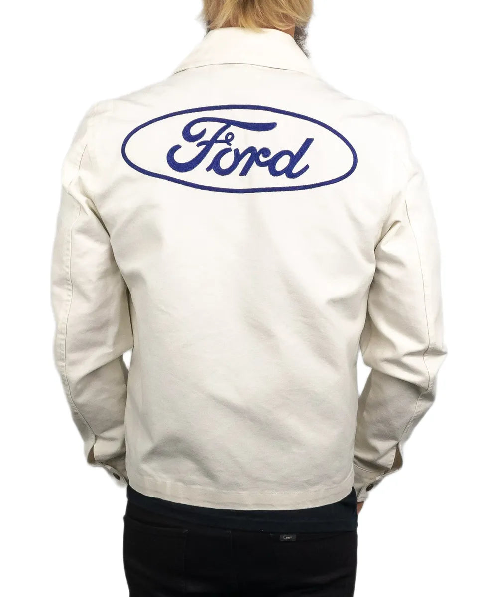 Brixton - Canvasjacka Ford Motors - Vit