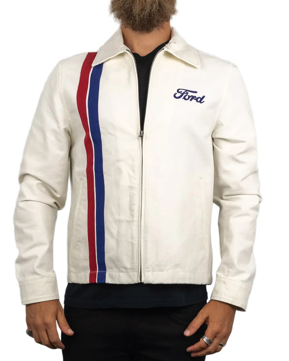 Brixton - Canvasjacka Ford Motors - Vit