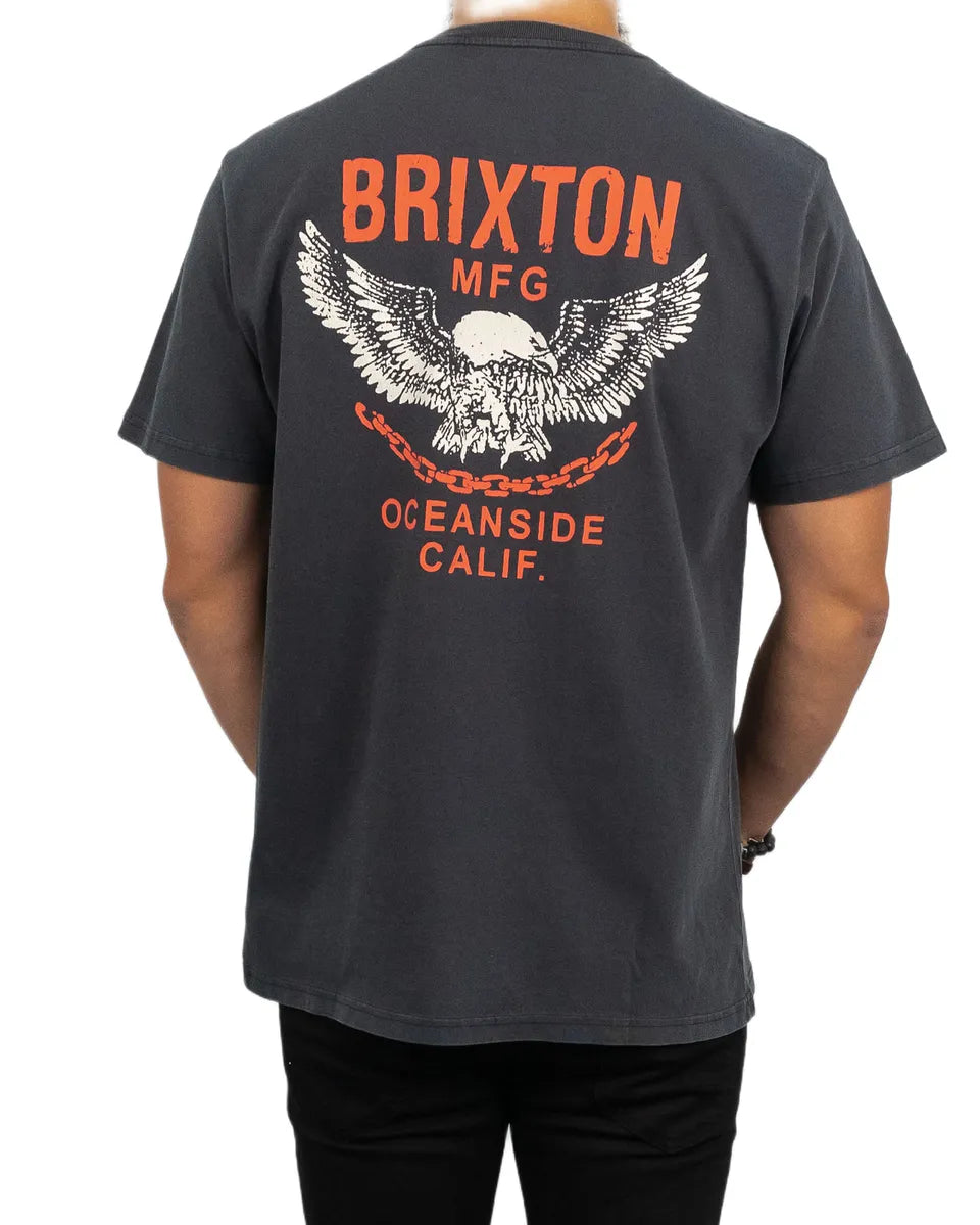 Brixton - T-Shirt - Örn - Waller - Tvättad Grå
