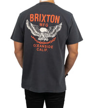 Brixton - T-Shirt - Örn - Waller - Tvättad Grå