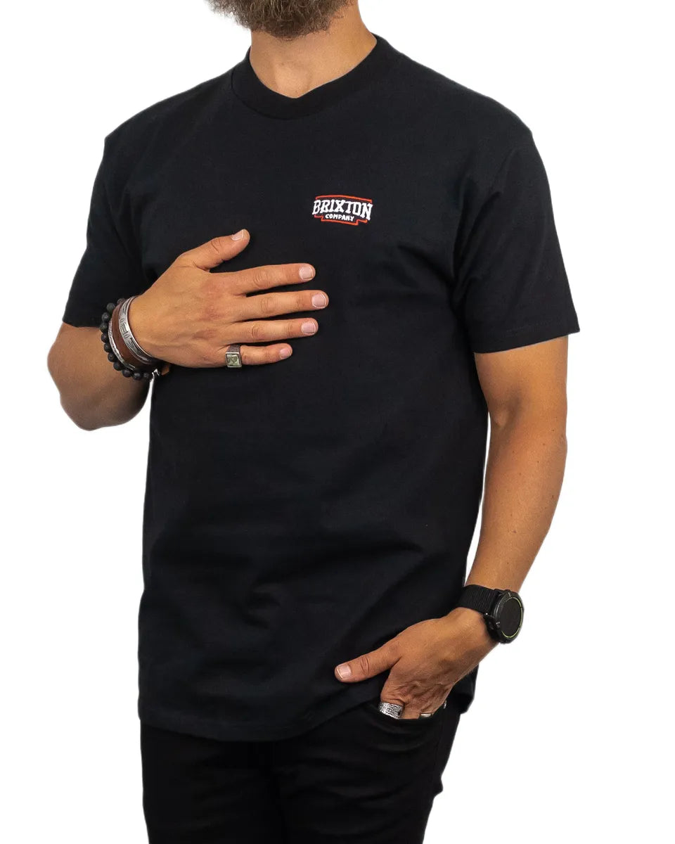 Brixton - T-Shirt - Pierson Patch logo - Svart