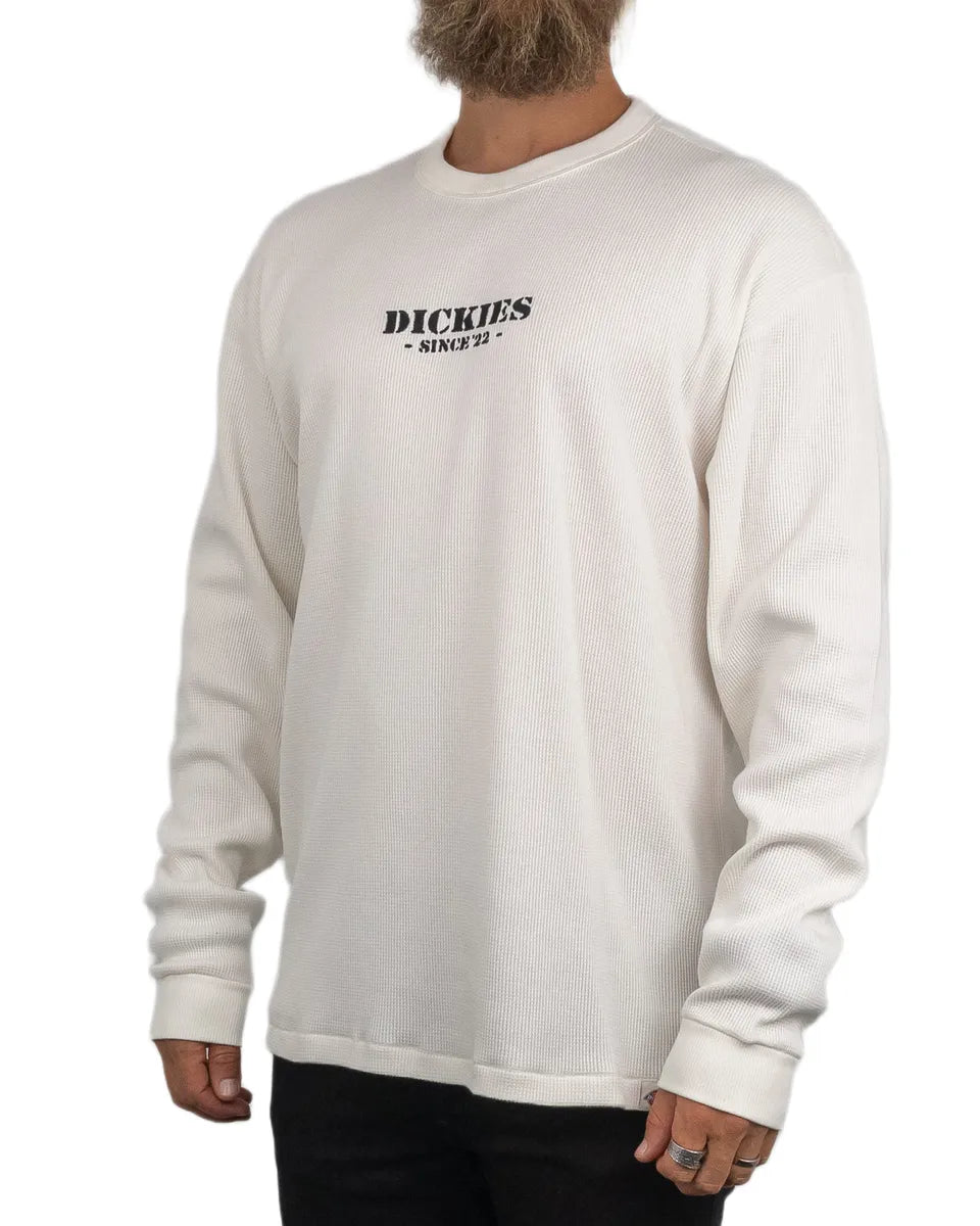 Dickies - Långärmad T-Shirt - Våfflad - Vit