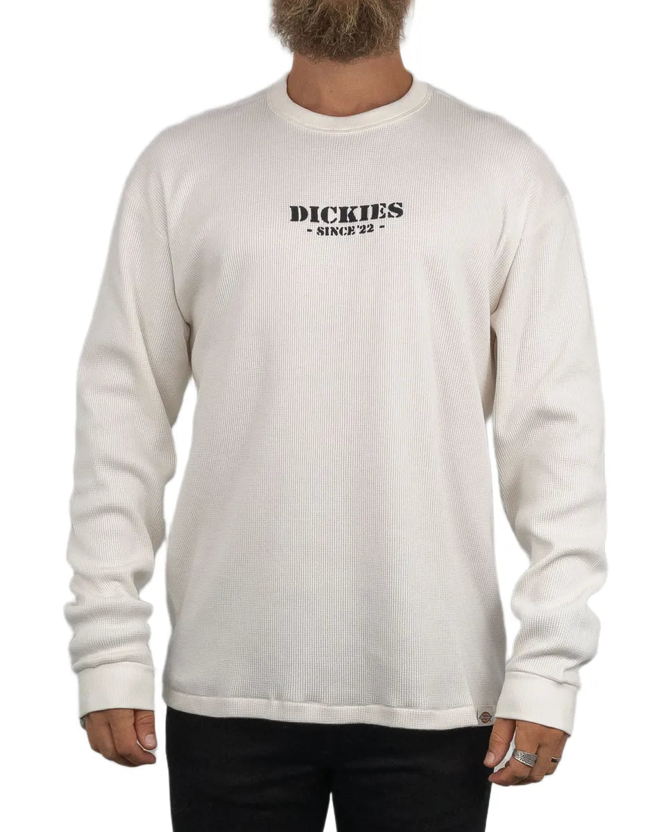 Dickies - Långärmad T-Shirt - Våfflad - Vit