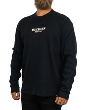 Dickies - Långärmad T-Shirt - Våfflad - Svart