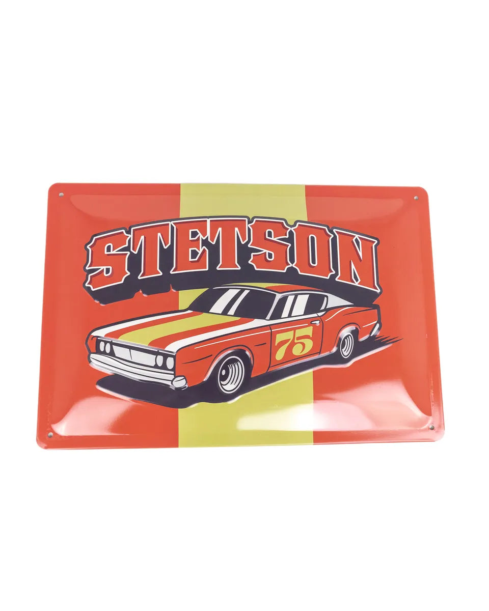 Stetson - Metallskylt - Bil 75 - Röd