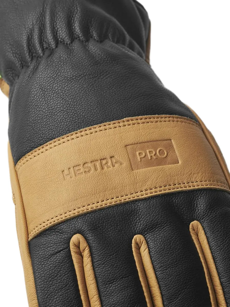 Hestra JOB - Läderhandske - Winter Pro 5-Finger - Gul/Svart