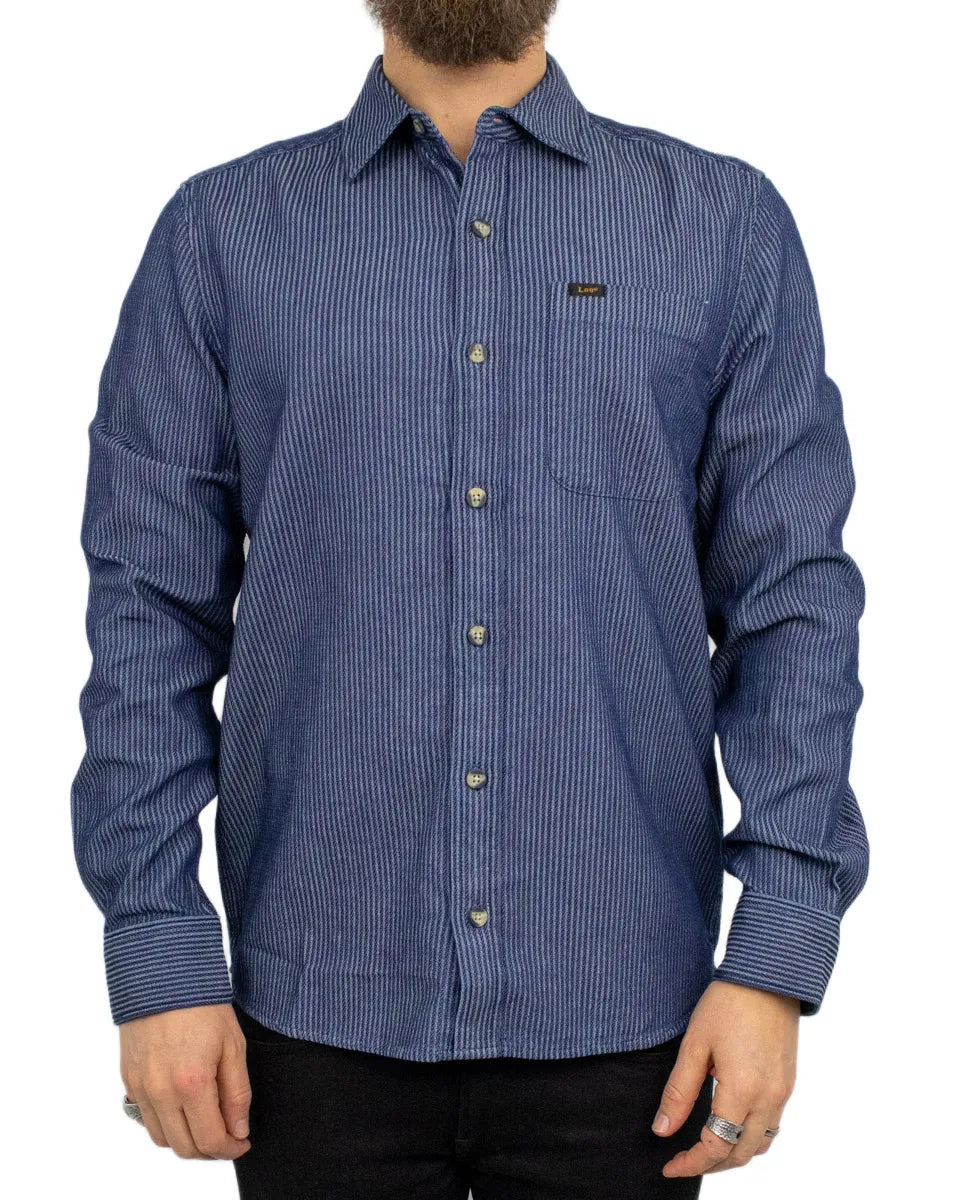 Lee - Skjorta - Leesure - Railroad - Blå