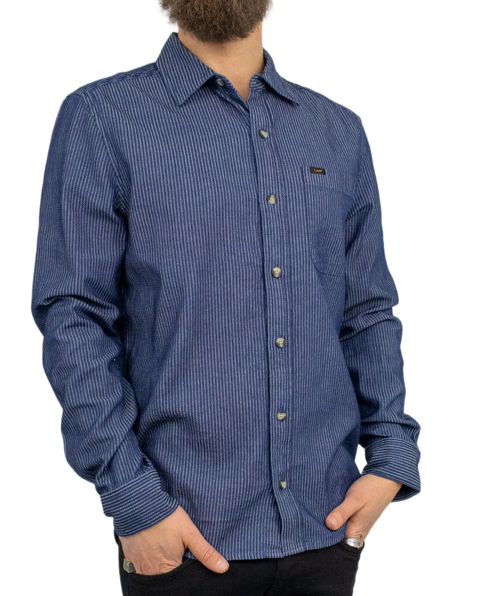 Lee - Skjorta - Leesure - Railroad - Blå