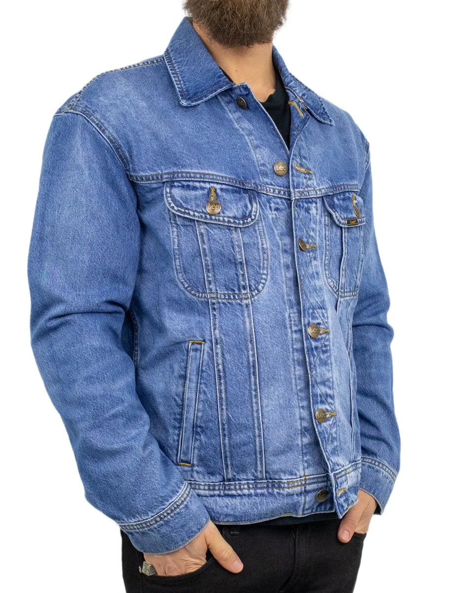 Lee - Jeansjacka - Relaxed Rider - Blå