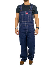 Dickies - Hängslebyxor Denim - Loose Fit - Rinsed Blå