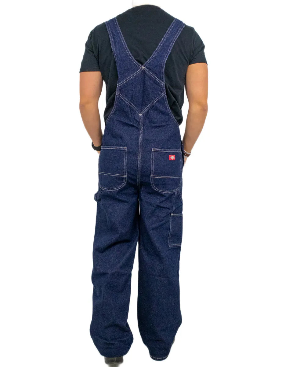 Dickies - Hängslebyxor Denim - Loose Fit - Rinsed Blå