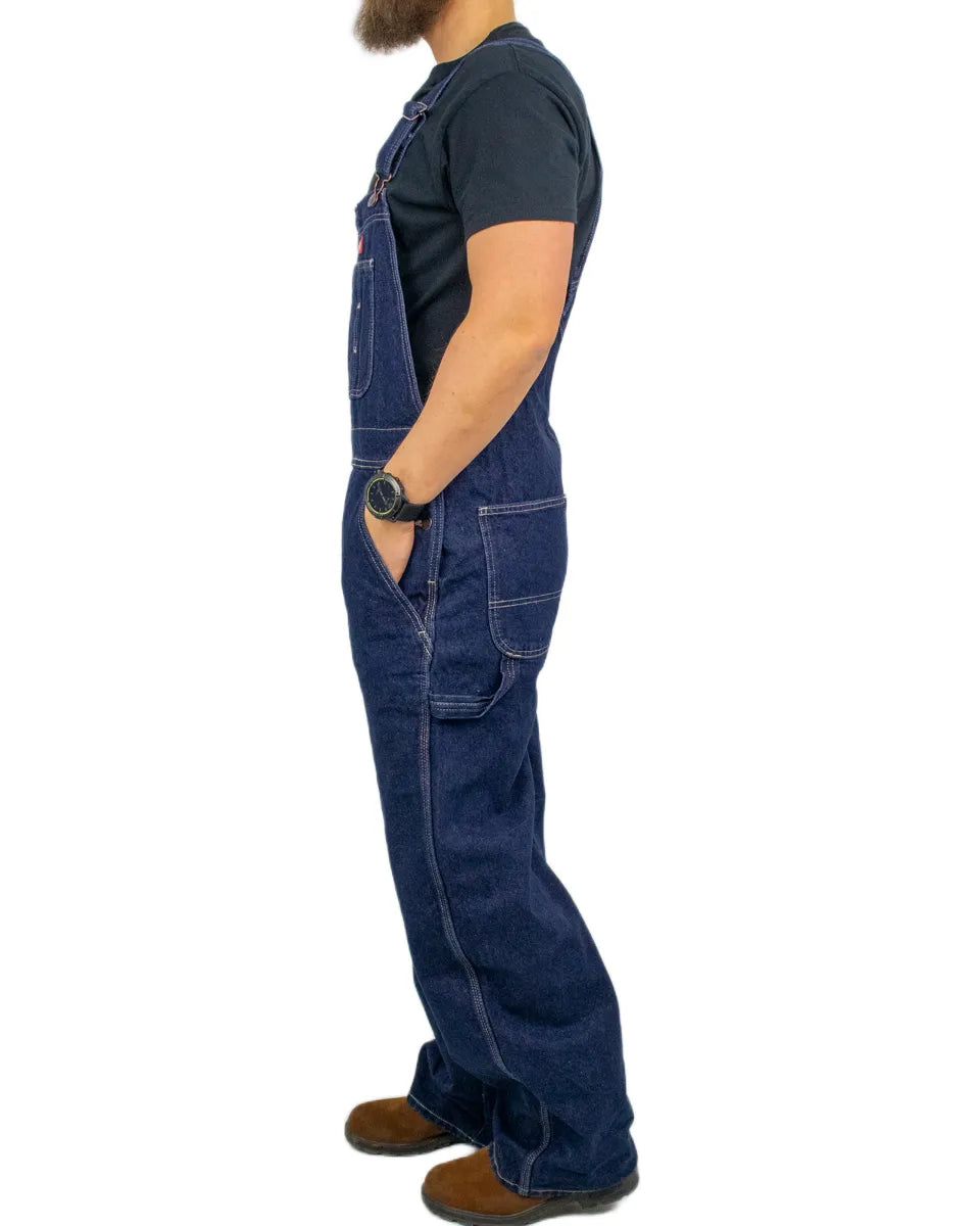 Dickies - Hängslebyxor Denim - Loose Fit - Rinsed Blå