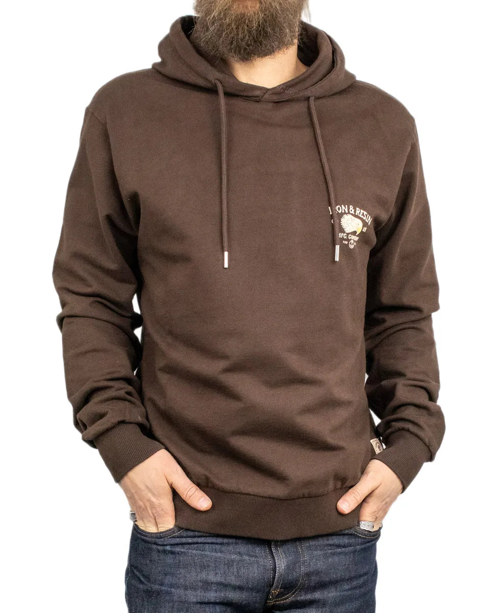 Iron & Resin - Hoodie with eagle - Don't ruin it - Brown