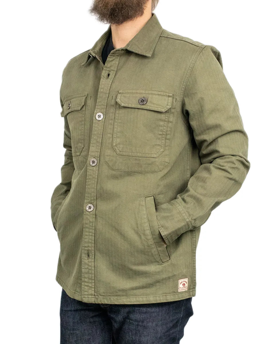 Iron & Resin - Canvas Jacka med Ryggtryck - Antisocial - Grön