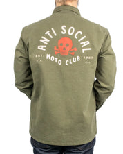 Iron & Resin - Canvas Jacka med Ryggtryck - Antisocial - Grön