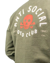 Iron & Resin - Canvas Jacka med Ryggtryck - Antisocial - Grön