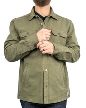 Iron & Resin - Canvas Jacka med Ryggtryck - Antisocial - Grön