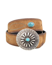 Gianni Franco - Handgjort Läderbälte - Rund Buckle - 422 - Brun