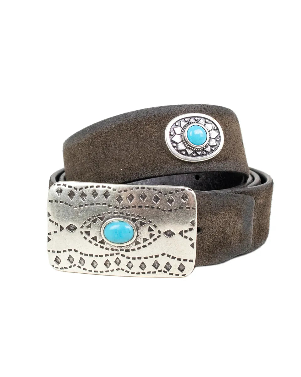 Gianni Franco - Handgjort Läderbälte - Fyrkantig Buckle - 0351 - Brun