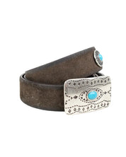 Gianni Franco - Handgjort Läderbälte - Fyrkantig Buckle - 0351 - Brun