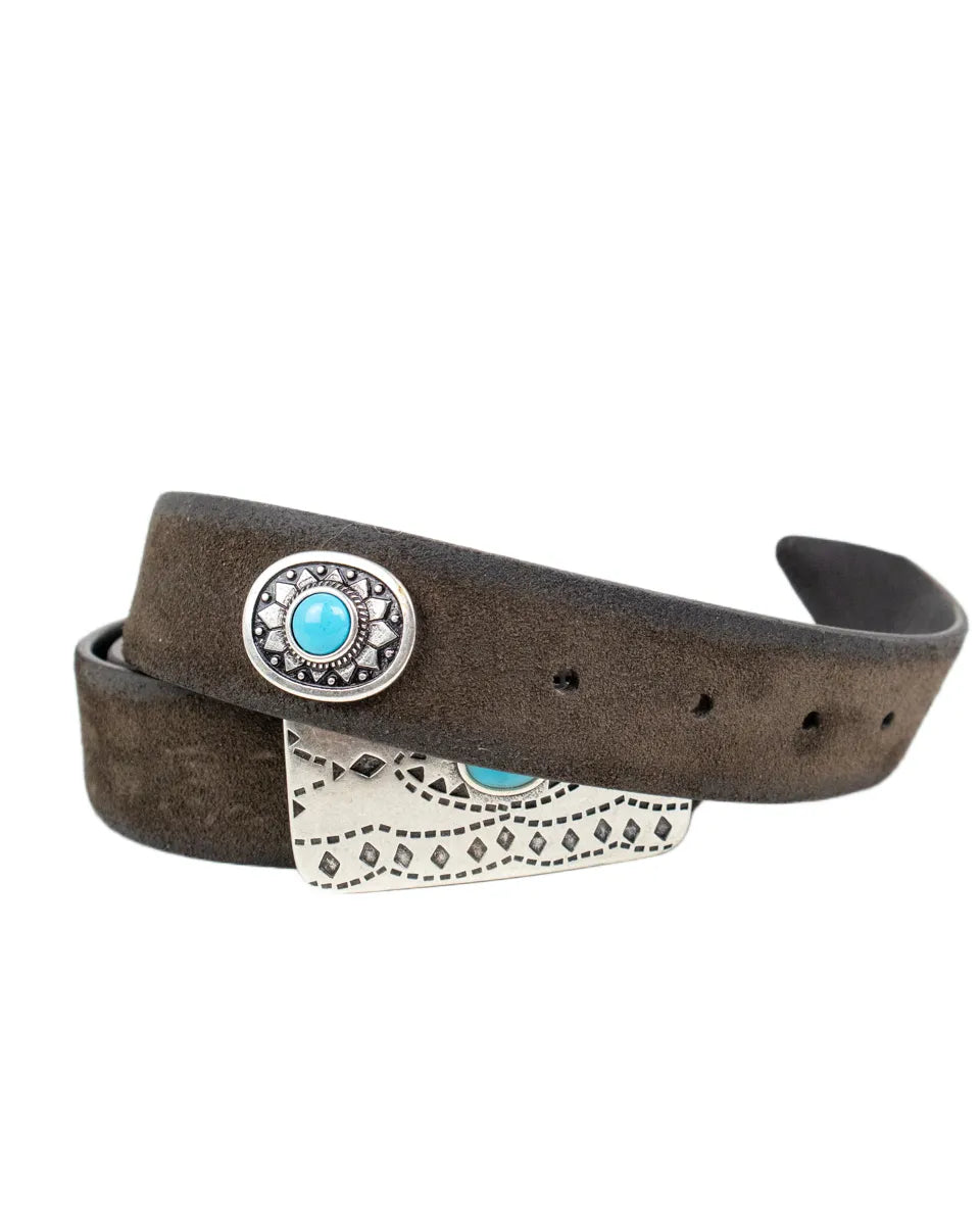 Gianni Franco - Handgjort Läderbälte - Fyrkantig Buckle - 0351 - Brun