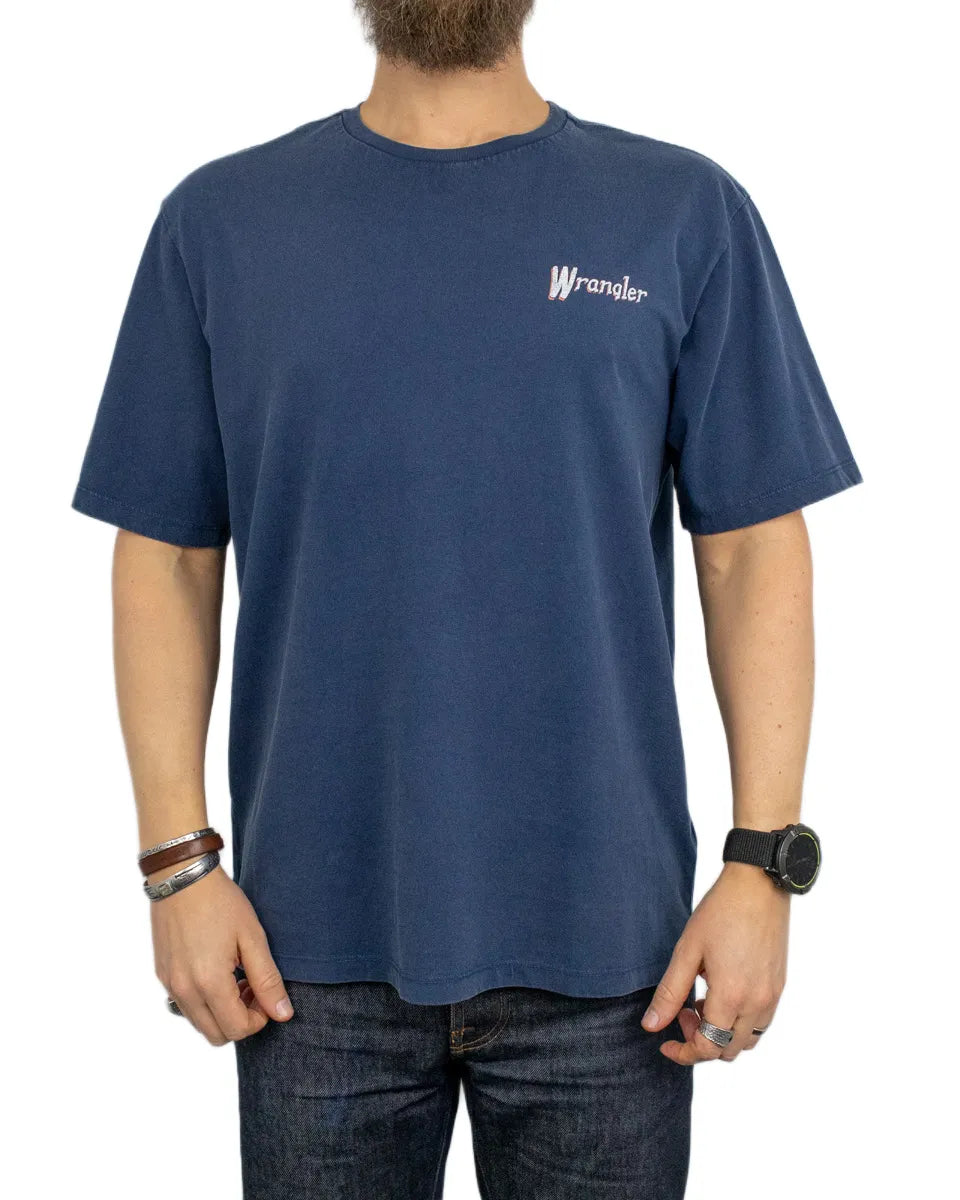 Wrangler - T-Shirt - Wagons West - Blå